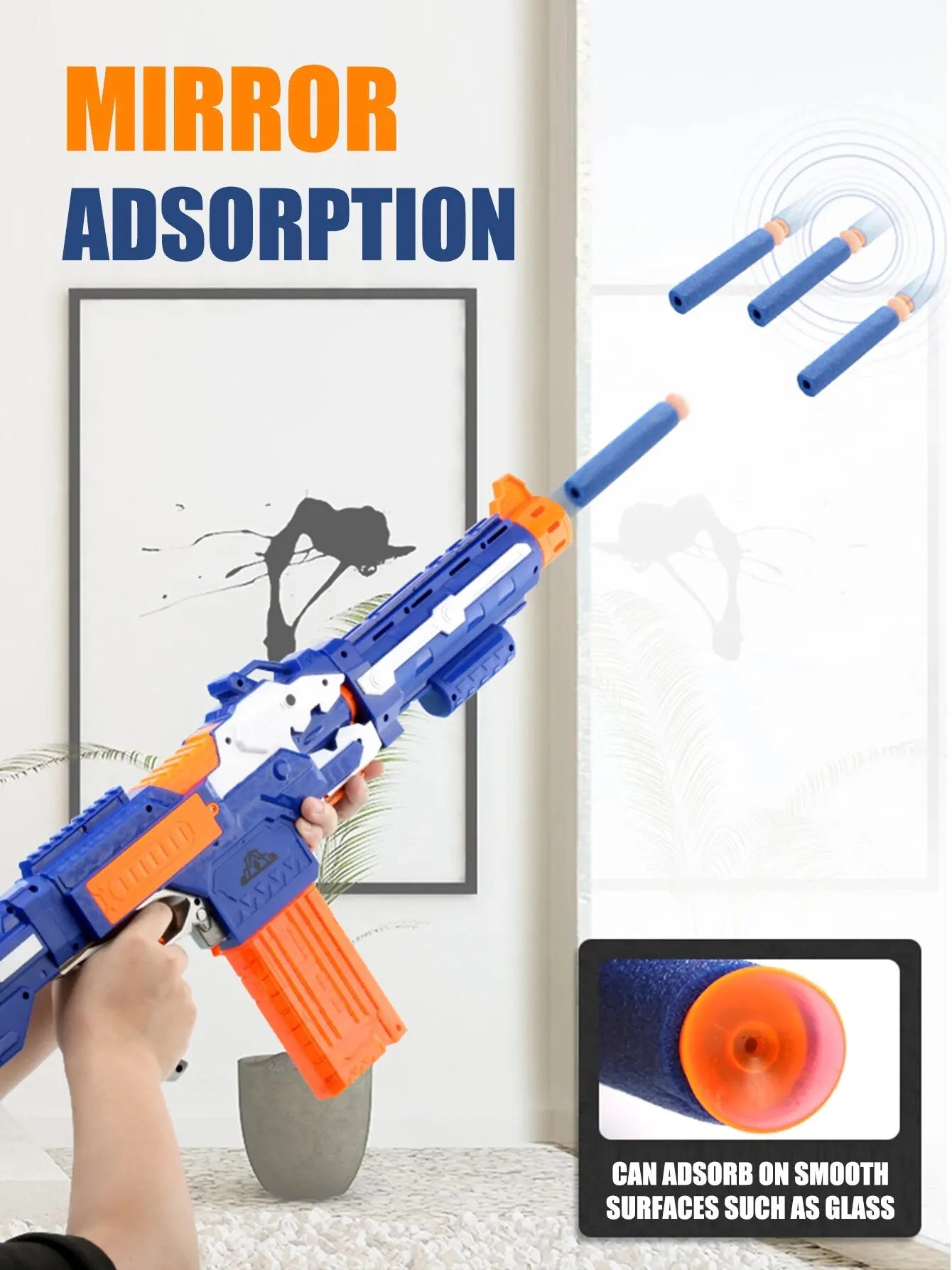 Children's Soft Bullet Toy Gun Submachine Gun With 20 Soft Bullets and 1 Farget Boy's Birthday Gift