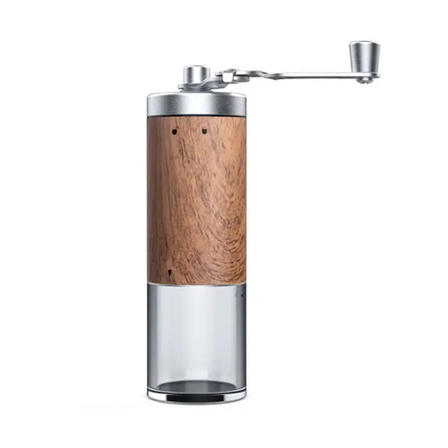 Coffee Bean Grinder Portable Wood Grain Stainless Steel Crank Hand Hand Coffee Grinder Kitchen Tool Grinder