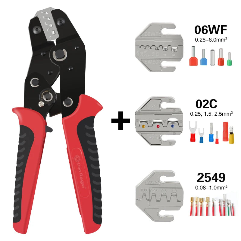 Crimping Tool Set Pressed Pliers Electrician Tools Electrical Terminals Clamp Electronics Pressing Connector Hand Jaws 48BS 2549