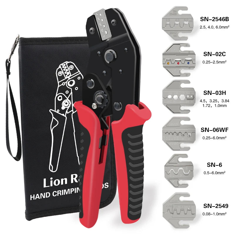 Crimping Tool Set Pressed Pliers Electrician Tools Electrical Terminals Clamp Electronics Pressing Connector Hand Jaws 48BS 2549