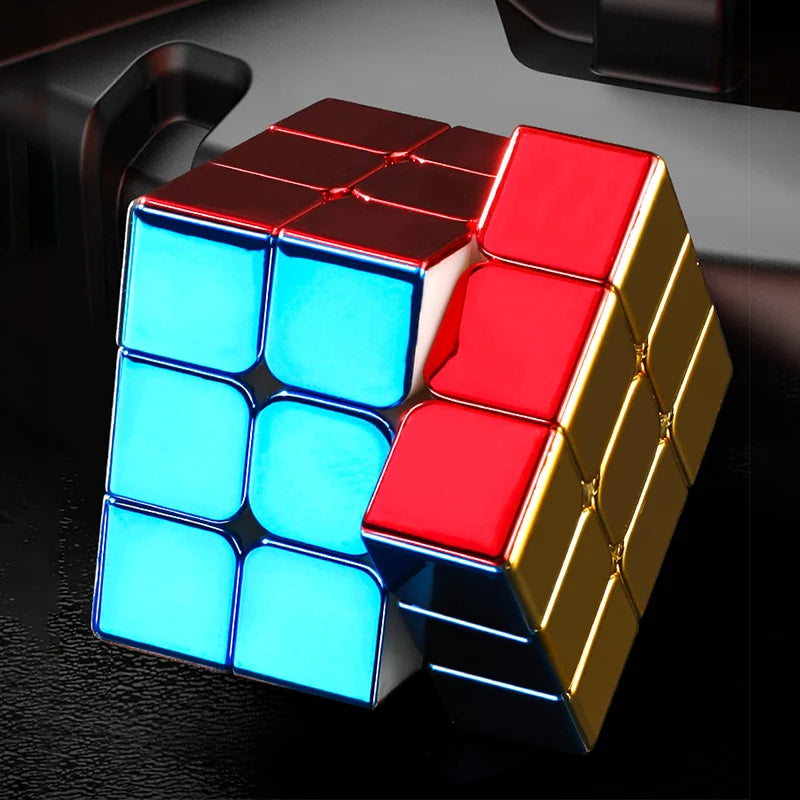 CubeFun SengSo Metal 3x3 Magnetic Golden Cubo Magic Cube Puzzle Speed Cibe M3 3x3x3 Magico Cubo Cibo Toy