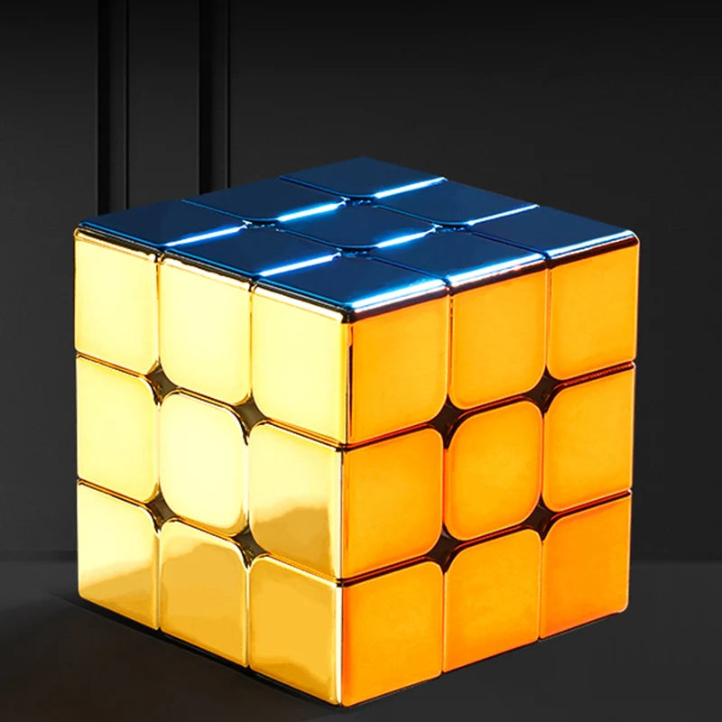 CubeFun SengSo Metal 3x3 Magnetic Golden Cubo Magic Cube Puzzle Speed Cibe M3 3x3x3 Magico Cubo Cibo Toy