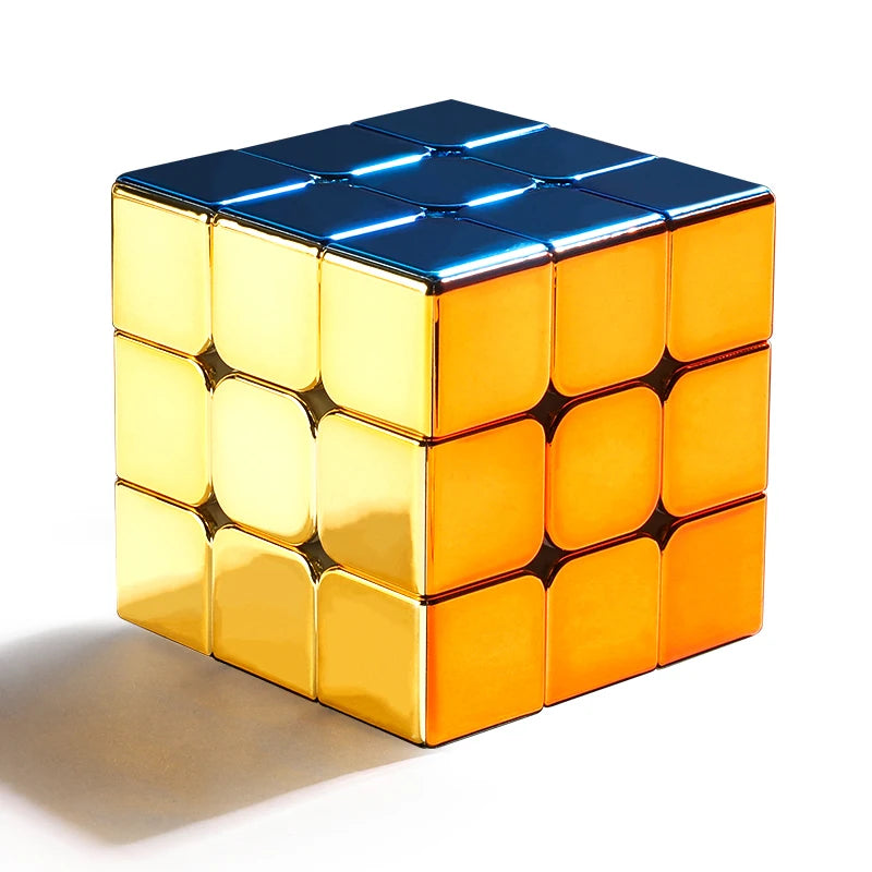 CubeFun SengSo Metal 3x3 Magnetic Golden Cubo Magic Cube Puzzle Speed Cibe M3 3x3x3 Magico Cubo Cibo Toy