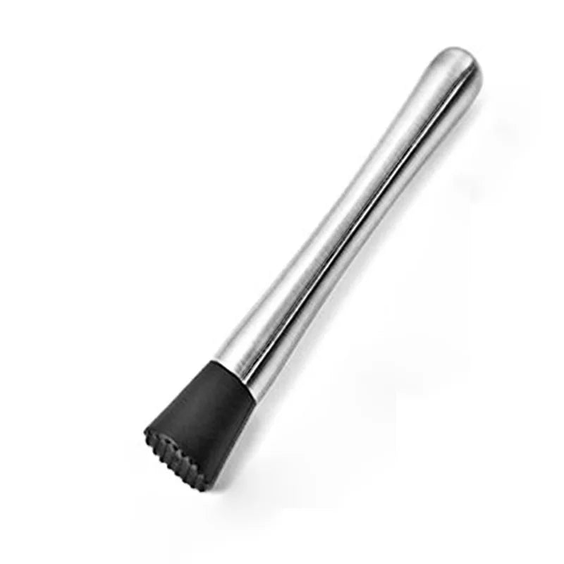 Durable Stainless Steel Wine Mixing Stick Muddler Cocktail Stirrer Shaker Ice Crusher Comfortable Grip Barware Tool