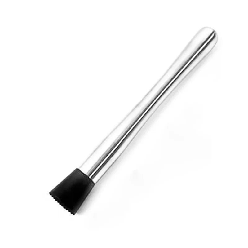 Durable Stainless Steel Wine Mixing Stick Muddler Cocktail Stirrer Shaker Ice Crusher Comfortable Grip Barware Tool