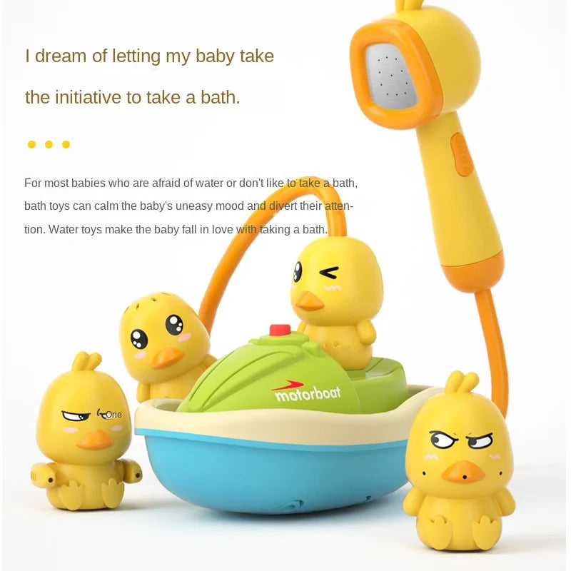 Electric Baby Bath Toys for Kids Duck Spray Water Bath Toys Baby Shower Water Toys Ball Bathroom Baby Toy Bathtub Toys Water Toy