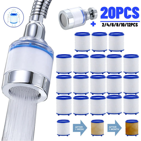 Faucet Filter Element Bubbler Water Filter Purifier For Bathroom Shower PP Cotton Remove Chlorine Heavy Metal For Kitchen Faucet