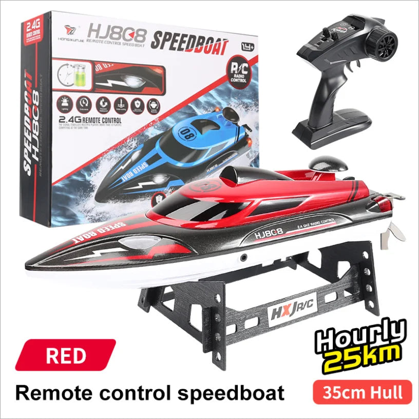 HJ808 RC Boat 2.4Ghz 25km/h High-Speed Remote Control Racing Ship Water Speed Boat Children Model Toy