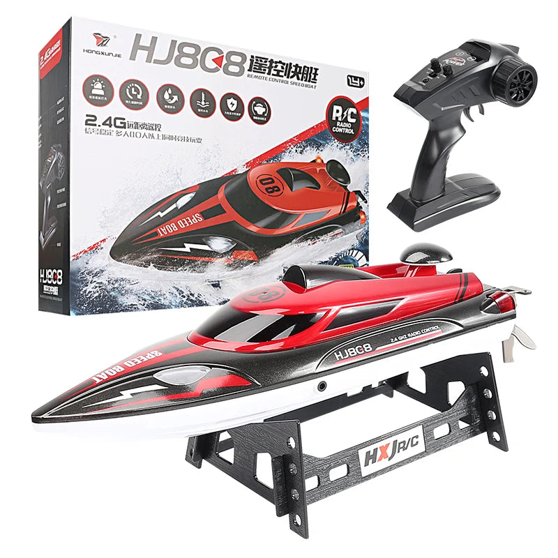 HJ808 RC Boat 2.4Ghz 25km/h High-Speed Remote Control Racing Ship Water Speed Boat Children Model Toy