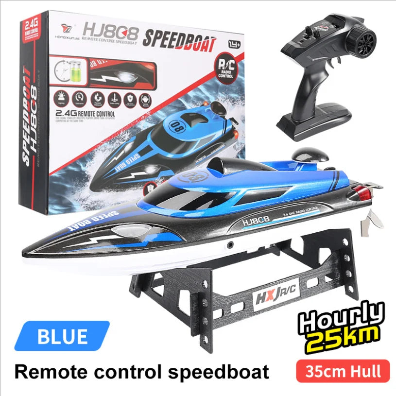 HJ808 RC Boat 2.4Ghz 25km/h High-Speed Remote Control Racing Ship Water Speed Boat Children Model Toy