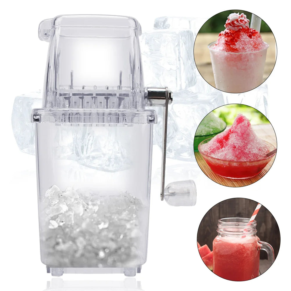 Hand Shaved Ice Machine Ice Blenders Tools Kitchen Supplies Portable Manual Ice Crusher Multi-function for Home Kitchen Bar