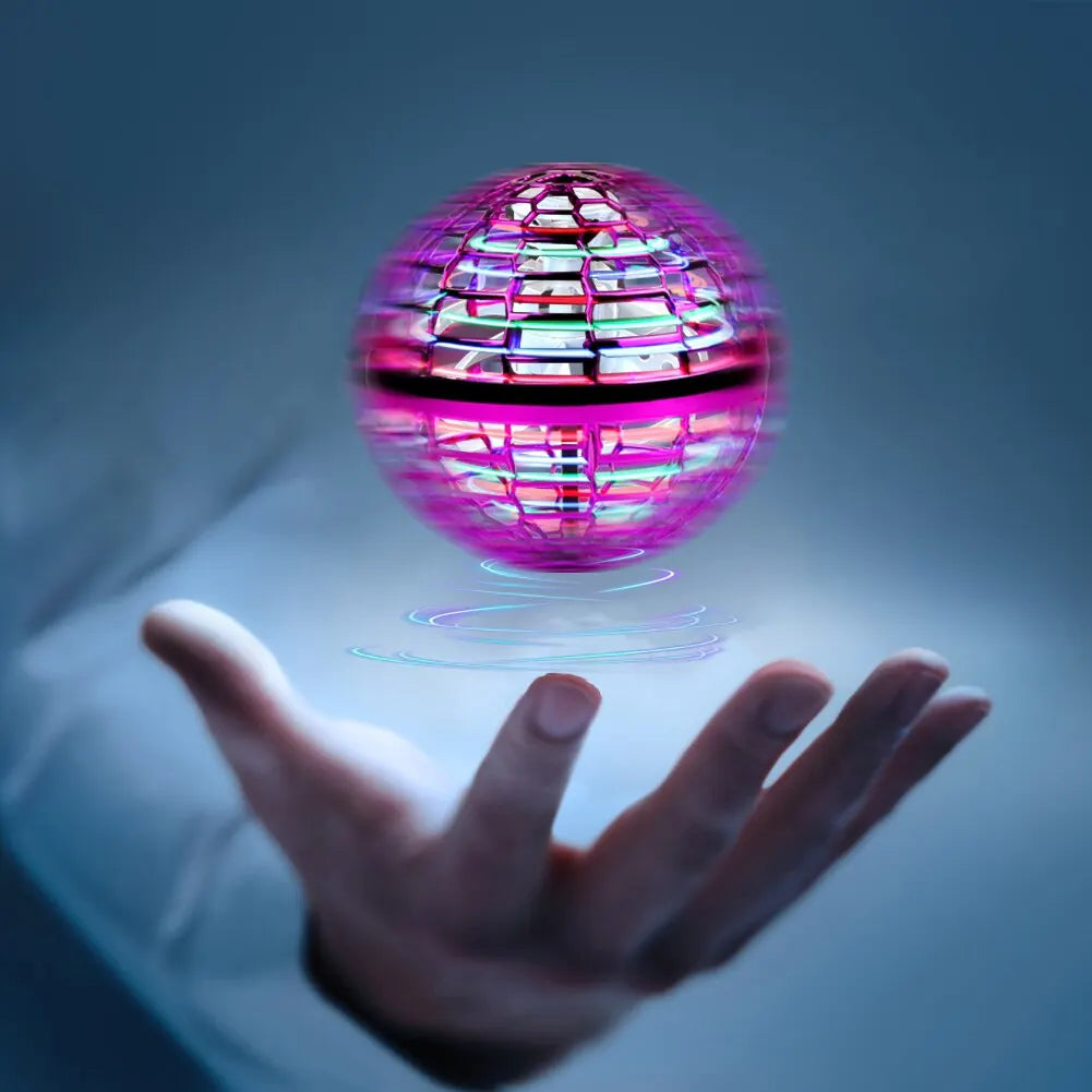 Induction Rotating Hover Fly Ball With LED Light Boomerang Ball Interactive Game Indoor and Outdoor Fingertip Toy Family Gift