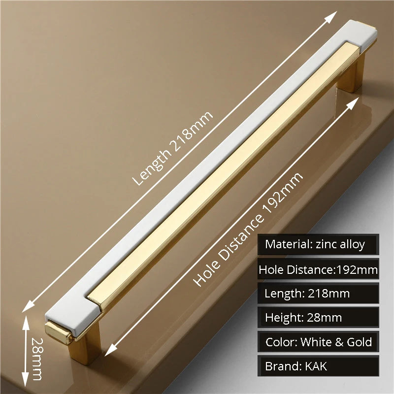 KAK Modern Gold Chrome Kitchen Handle Cabinet Knobs and Handles Fashion Drawer Knobs Pulls Furniture Handle Door Hardware