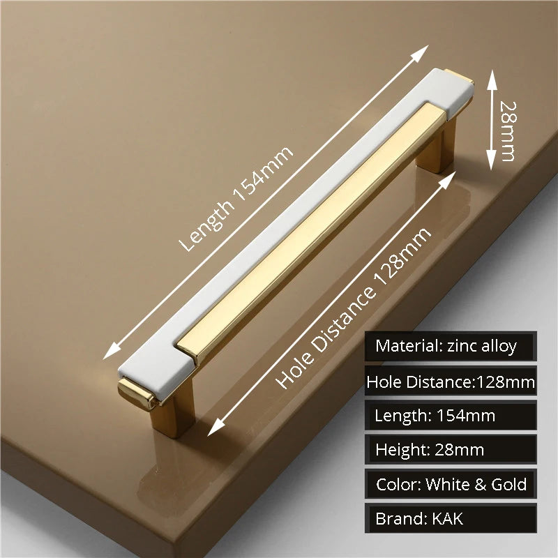 KAK Modern Gold Chrome Kitchen Handle Cabinet Knobs and Handles Fashion Drawer Knobs Pulls Furniture Handle Door Hardware