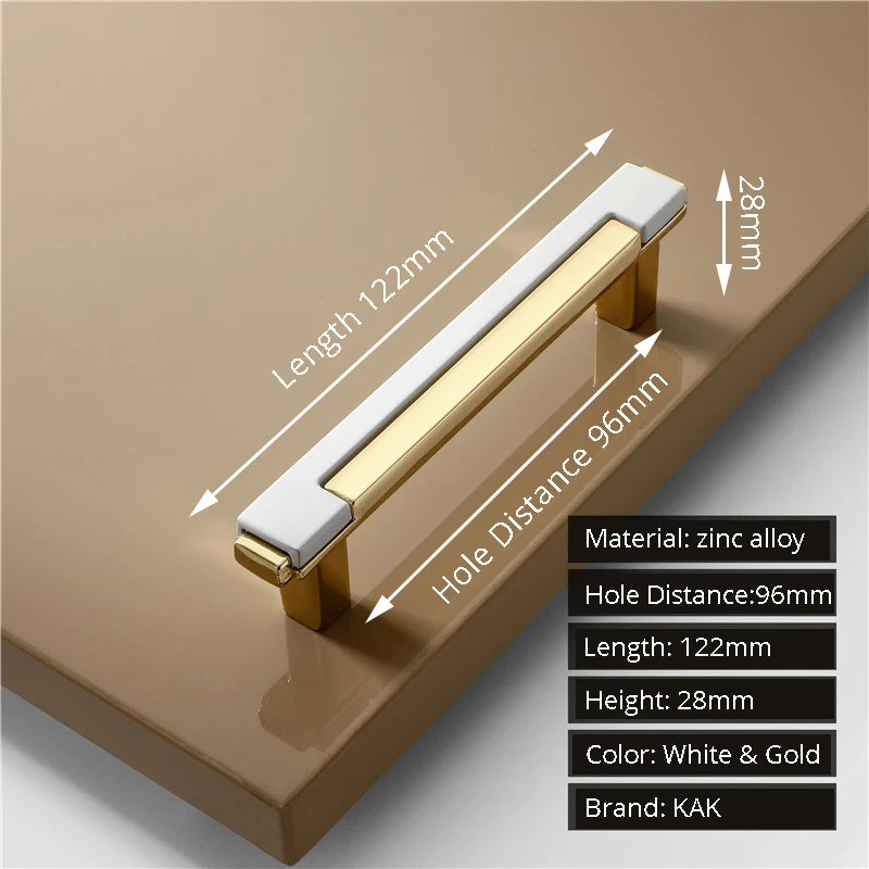 KAK Modern Gold Chrome Kitchen Handle Cabinet Knobs and Handles Fashion Drawer Knobs Pulls Furniture Handle Door Hardware