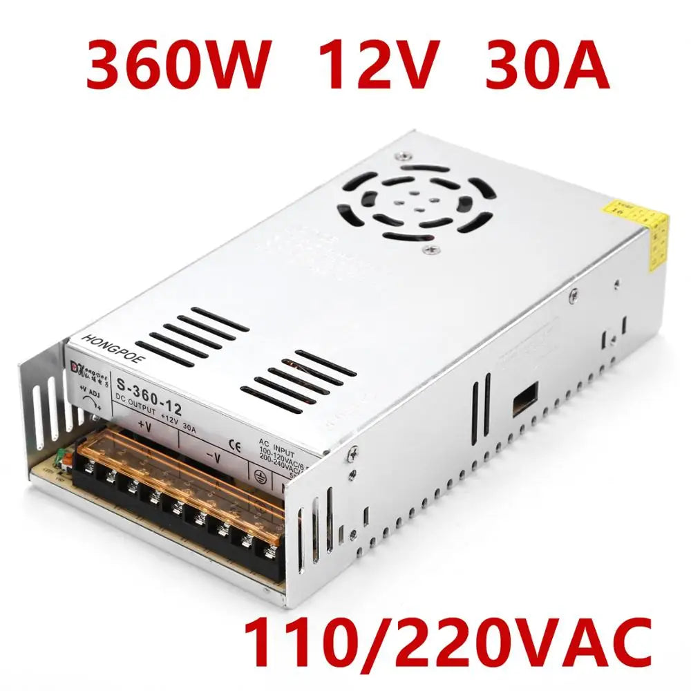 LED Power Supply DC 5V 12V 18V 24V 36V 48V 360W 400W Switching Power Supply Source Transformer 100-240V AC DC SMPS