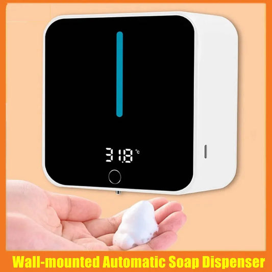 Liquid Soap Dispensers Automatic Induction Household Kitchen Hand Washer Wall Mounted LED Display Dispenser Soap For Home