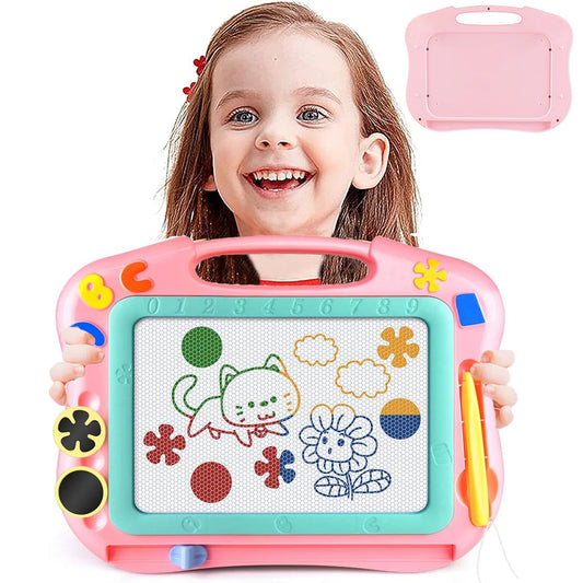 Magnetic Drawing Board for Kids Large Doodle Board with Magnet Beads and Pen Montessori Educational Drawing Toys Gift