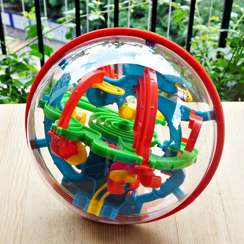 Maze Ball Mini 3D Magic Puzzle Intelligence & Idea Perplexus Maze Game Labyrinth IQ Gifts Display Stand for Kids and Adults