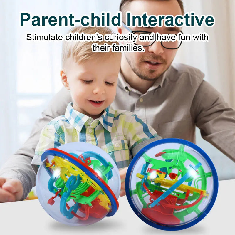 Maze Ball Mini 3D Magic Puzzle Intelligence & Idea Perplexus Maze Game Labyrinth IQ Gifts Display Stand for Kids and Adults