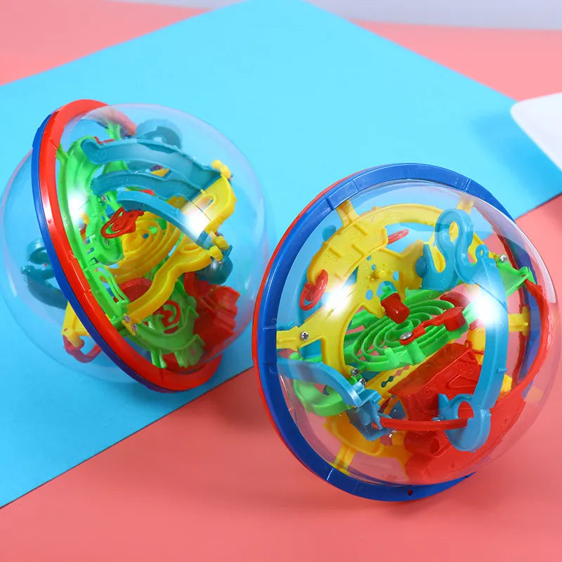 Maze Ball Mini 3D Magic Puzzle Intelligence & Idea Perplexus Maze Game Labyrinth IQ Gifts Display Stand for Kids and Adults