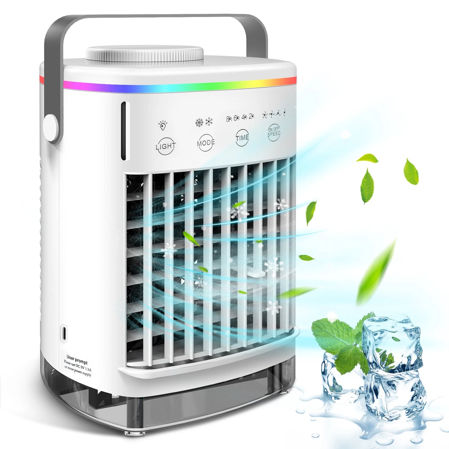 Mini Air Conditioning Cooling Fan Multi-function Usb New Household Portable Air Conditioner Humidifier Strong Wind