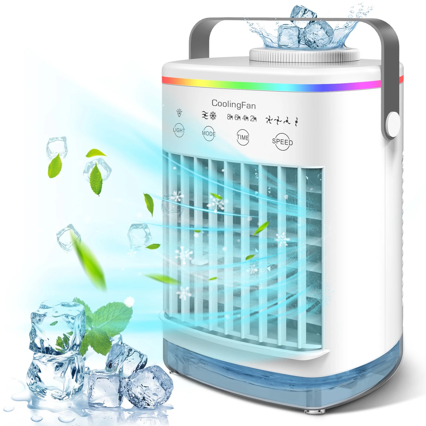 Mini Air Conditioning Cooling Fan Multi-function Usb New Household Portable Air Conditioner Humidifier Strong Wind