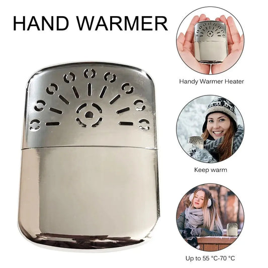 Mini Hand Warmer Portable Liquid Fuel Reusable Furnace Metal Alloy Compact Pocket Handy Winter Heater Burner For Indoor Outdoor