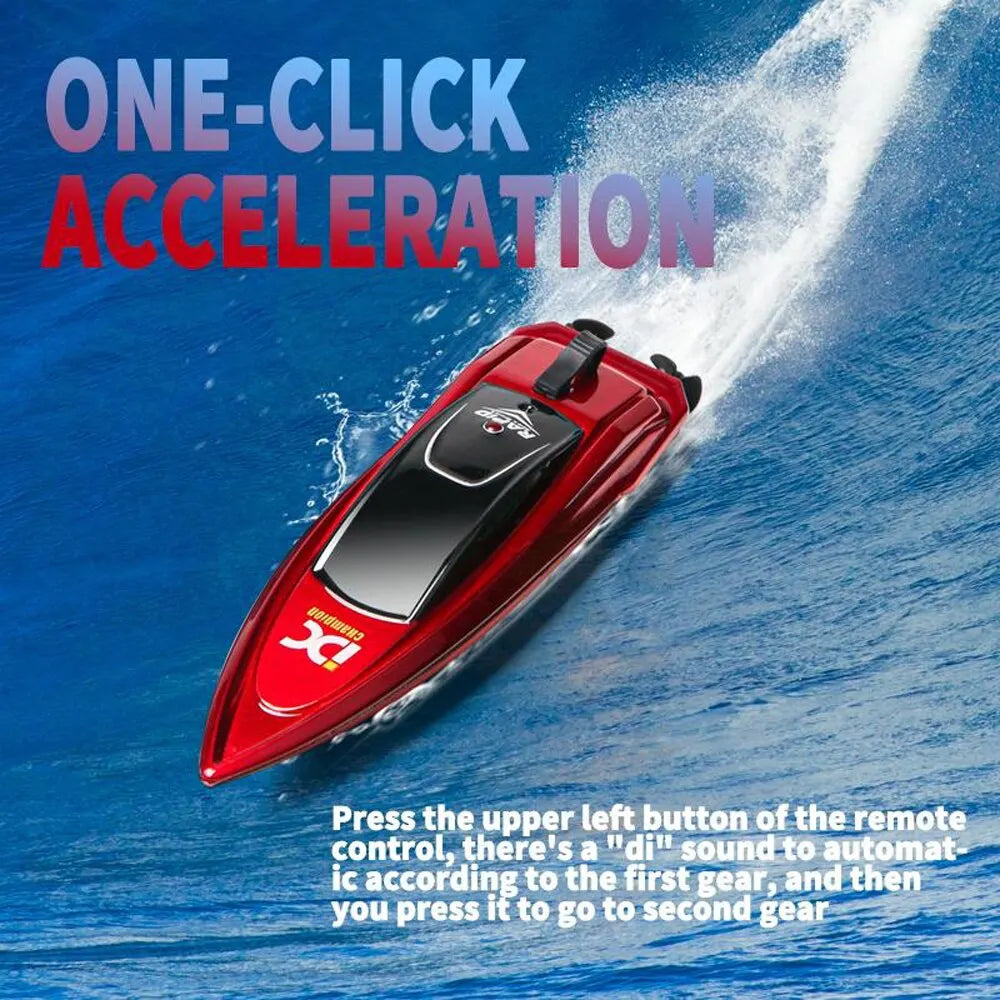 Mini RC Boat 5km/h Radio Remote Controlled High Speed Ship Palm Boat Electric Summer Water Pool Control Boats Toys Models Gifts