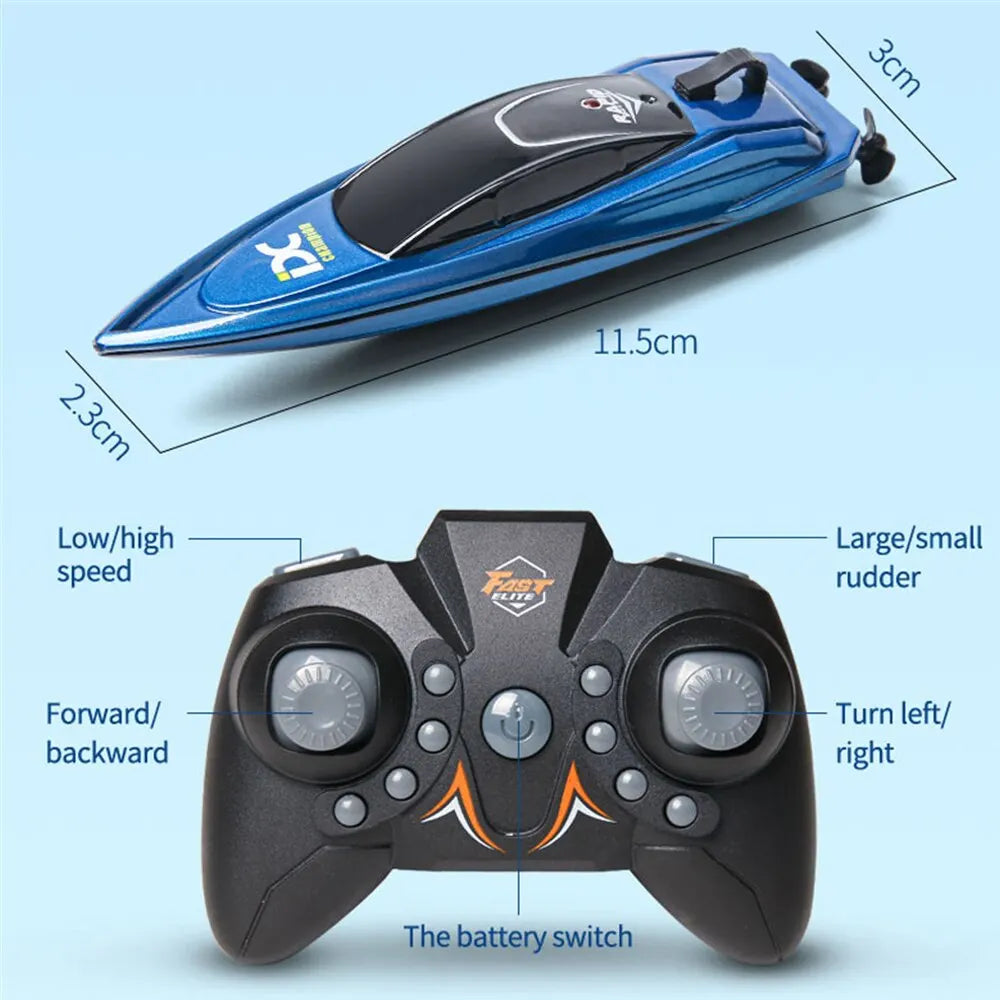 Mini RC Boat 5km/h Radio Remote Controlled High Speed Ship Palm Boat Electric Summer Water Pool Control Boats Toys Models Gifts