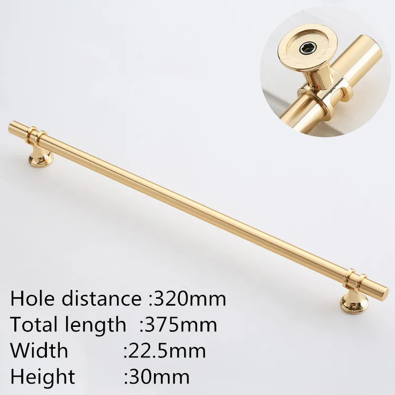 Modern Zinc Alloy Black Gold Door Handles Kitchen Cabinet Handles Solid Drawer Knobs Fashion Furniture Handle Hardware