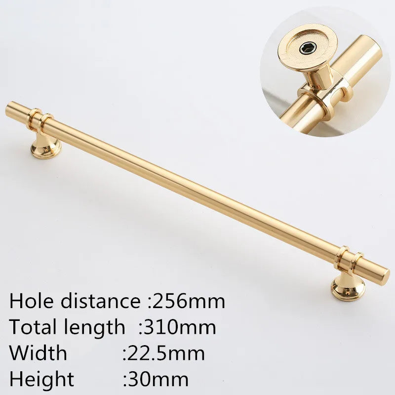 Modern Zinc Alloy Black Gold Door Handles Kitchen Cabinet Handles Solid Drawer Knobs Fashion Furniture Handle Hardware