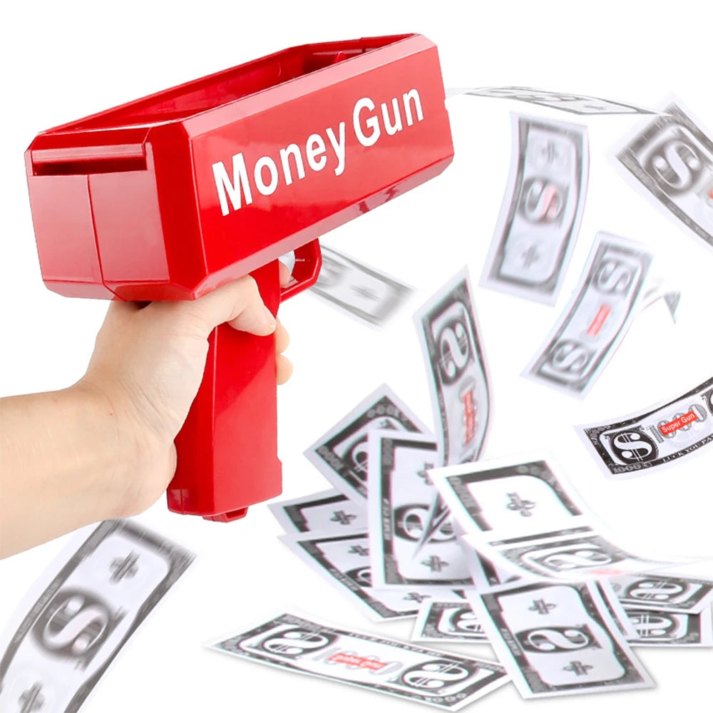 Money Spray Gun Shooting Game Birthday Wedding Party Toys Funny Game Fashion Gift Banknote-Spewing Party Focus