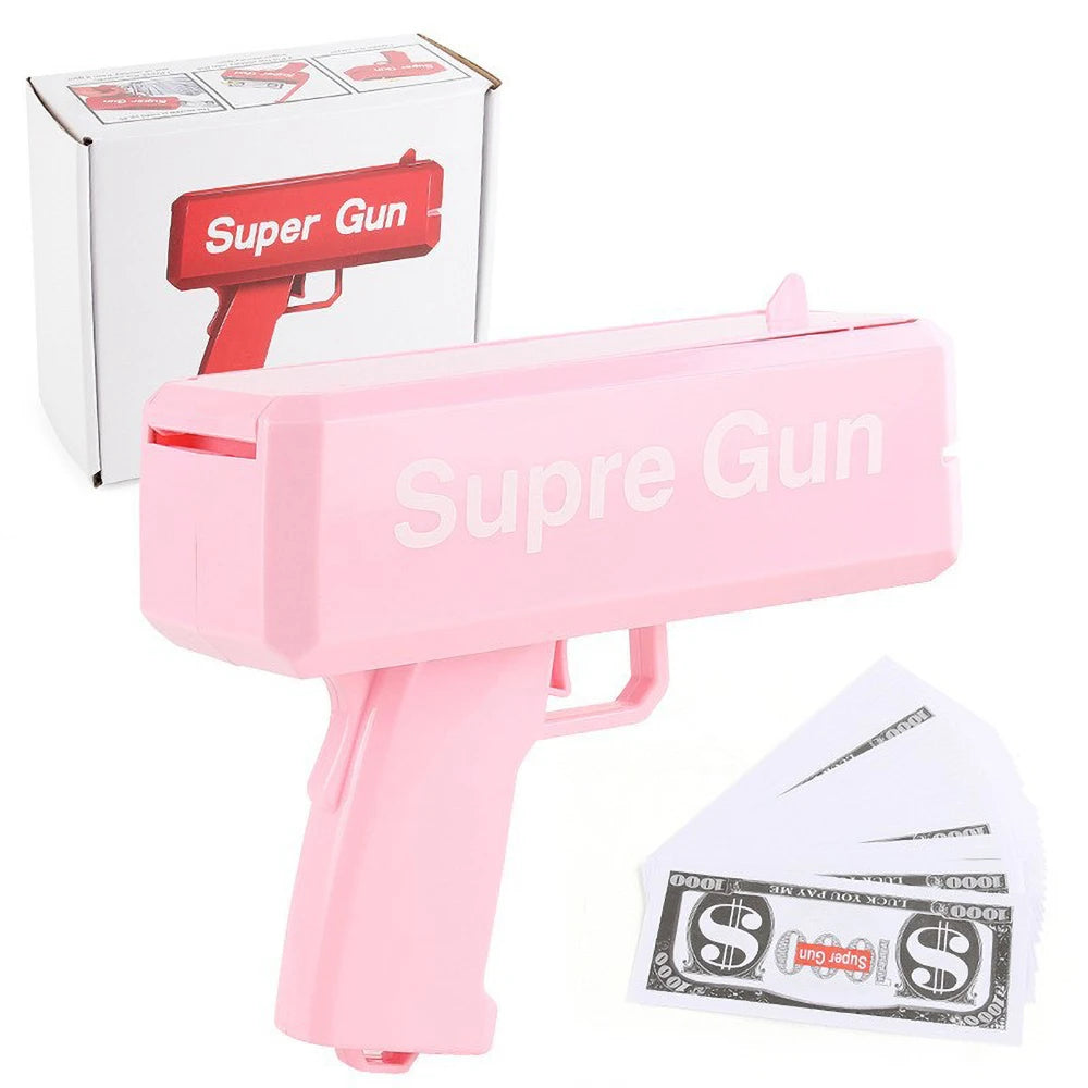 Money Spray Gun Shooting Game Birthday Wedding Party Toys Funny Game Fashion Gift Banknote-Spewing Party Focus