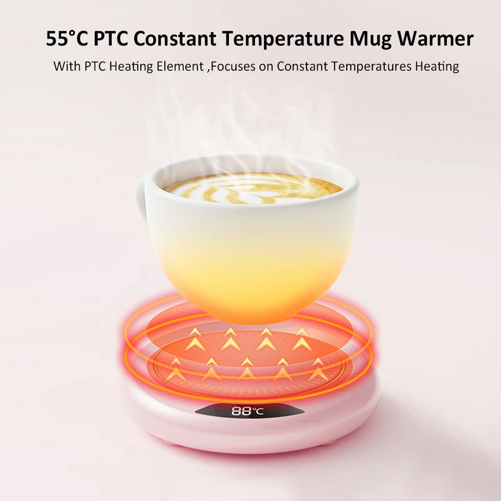 Mug Warmer Electric Cup Heater Milk Tea Water Cup Heating Coaster Constant Temperature for Home Office Heating Coffee Cup Warmer