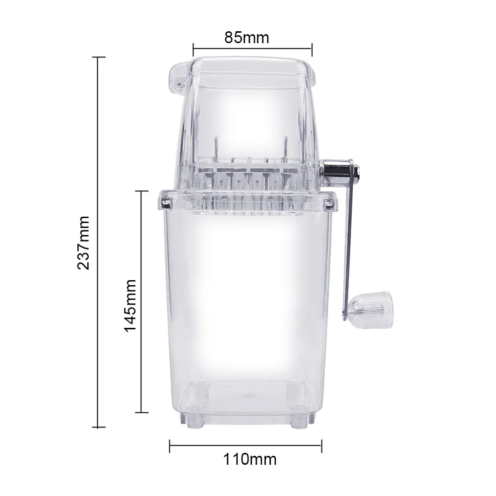 Multi-function for Home Kitchen Bar Portable Hand Shaved Ice Machine Transparent Ice Blenders Tools Manual Ice Crusher