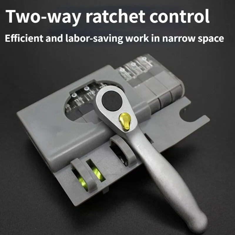 Multifunctional Mini Ratchet Wrench Screwdriver10 Batches Bit Set Special Shaped Lotted Phillips Screwdriver Portable Hand Tools