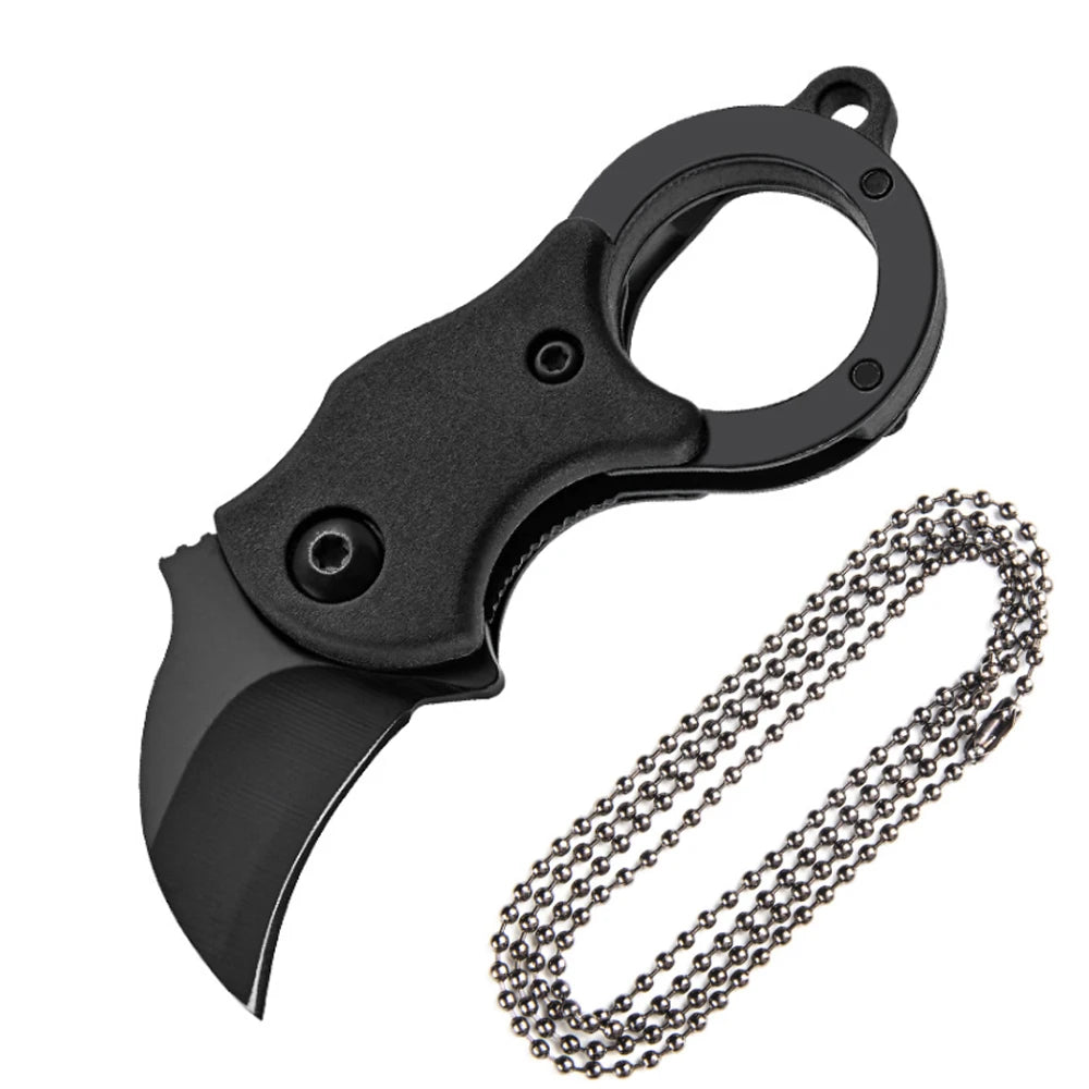 NEW Mini  Keychain Pocket Knife Stainless Steel Camping Small Mini Portable Knife Peeler Fixed Blade Multi EDC Tool with Chain