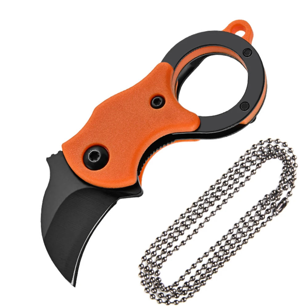 NEW Mini  Keychain Pocket Knife Stainless Steel Camping Small Mini Portable Knife Peeler Fixed Blade Multi EDC Tool with Chain