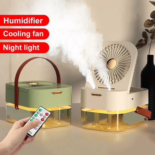 New Humidifier Spray Fan Portable Fan Air Cooler Air Humidifier USB Fan Desktop Fan With Night Light For Summer Home Appliance