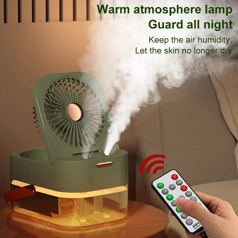 New Humidifier Spray Fan Portable Fan Air Cooler Air Humidifier USB Fan Desktop Fan With Night Light For Summer Home Appliance