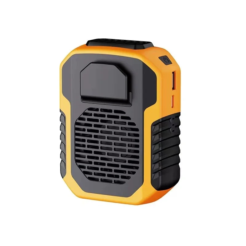 Outdoor Waist Mounted Fan Polymer Battery Anti Drop Shock Absorption USB Portable Power Bank with Bladeless Hanging Neck Fan