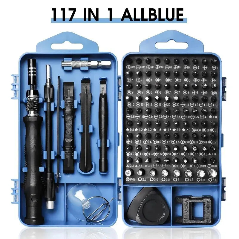 Precision Screwdriver Set 117 in 1 Magnetic Repair Tool Kit with 98 Torx Phillips Screw Driver Bits for IPhone Camera Watch PC