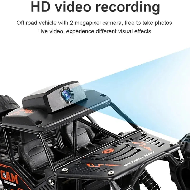 Rc Car With HD 720P WIFI FPV Camera Off-Road Remote Control Stunt Car 1:18 2.4G SUV Radio Control Climbing Toys For Kids