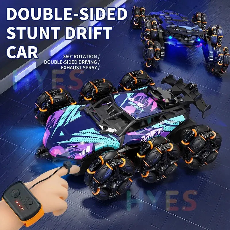 Six Wheels Rc Stunt Car Toys Spray Twisting 1:20 6WD Flips High Speed Drift Remote Control Car Trendy Toy Gifts For Holiday Kids