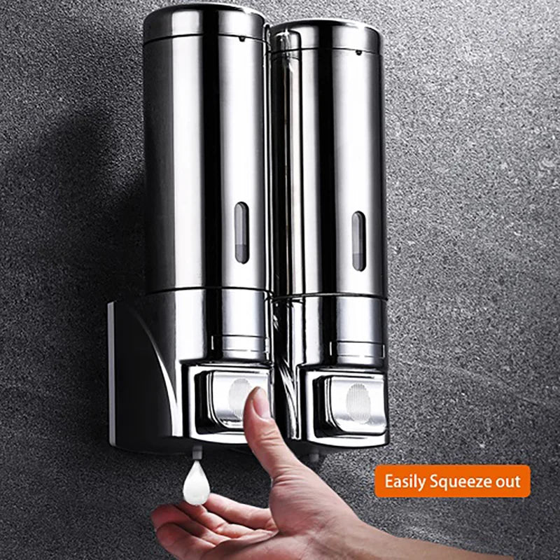 Soap Dispensers Shampoo Shower Dispenser Wall Mount stainless steel Hand Soap Dispenser for Bathroom Kitchen