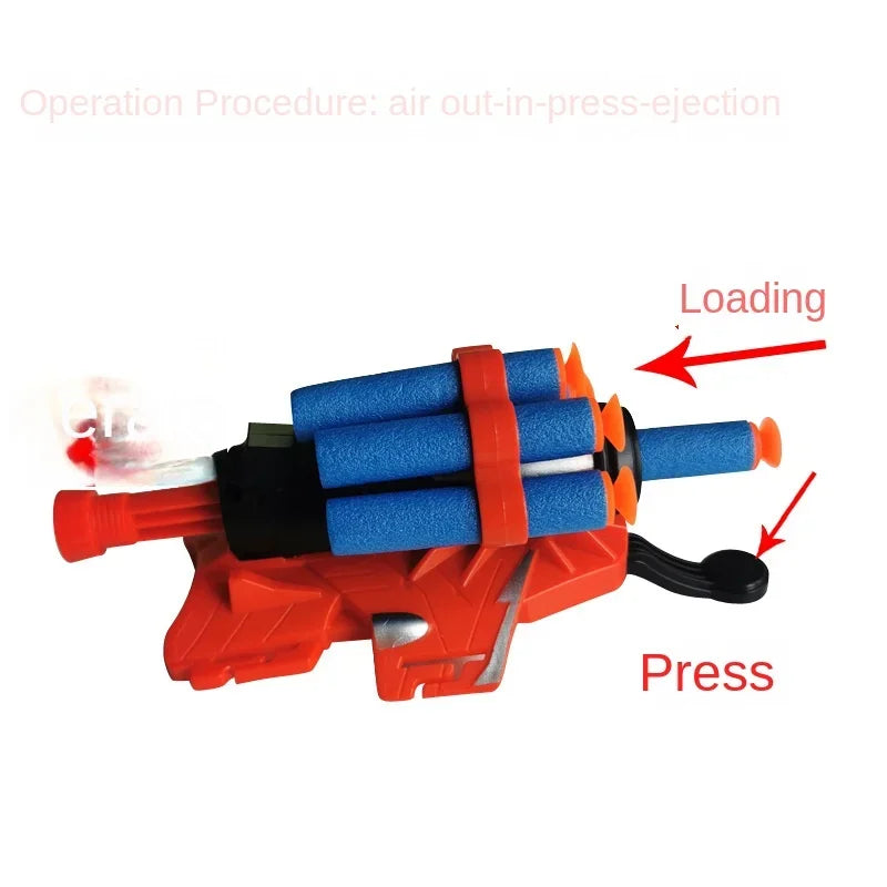 Soft Bullets Launcher Spray Wrist With Gloves Launching Soft Bomb Toy Gun Outdoor Games Toys