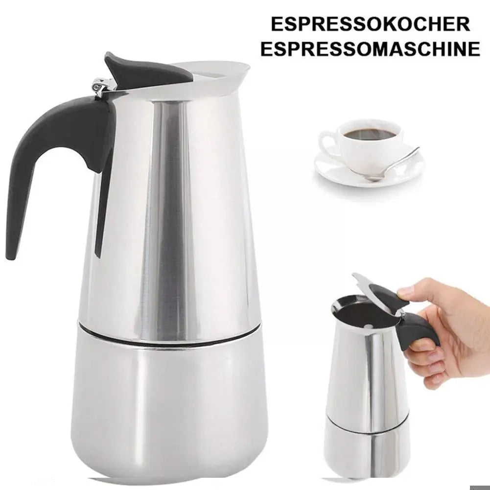 Stainless Steel Coffee Pot Italian Moka Pot Espresso Coffee Maker Pot Cafe Percolator Maker Coffee Tools For Latte Stovetop K2B3