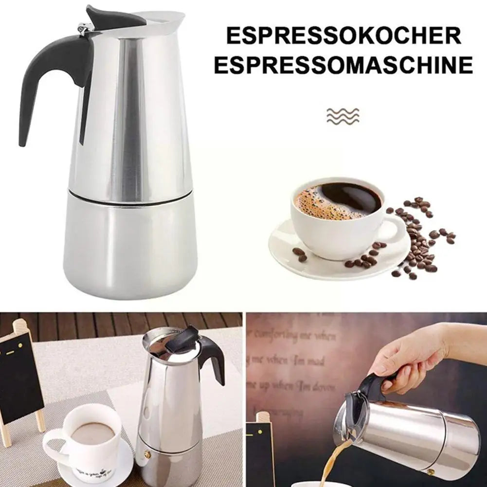 Stainless Steel Coffee Pot Italian Moka Pot Espresso Coffee Maker Pot Cafe Percolator Maker Coffee Tools For Latte Stovetop K2B3