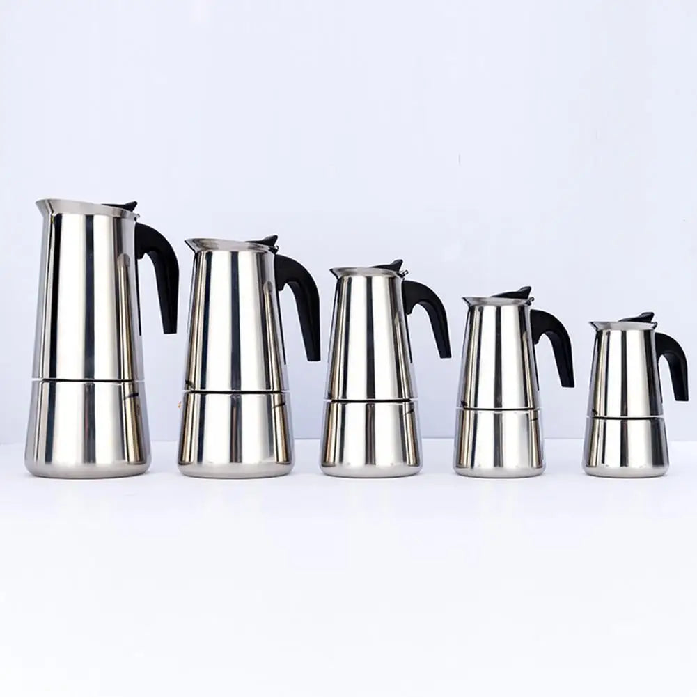 Stainless Steel Coffee Pot Italian Moka Pot Espresso Coffee Maker Pot Cafe Percolator Maker Coffee Tools For Latte Stovetop K2B3